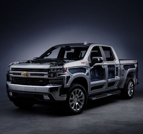 Ford truck with aluminum body showing for repair at Newport News Collision Center (1) Ford-truck-with-aluminum-body-showing-for-repair-at-Newport-News-Collision-Center