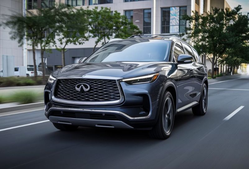 2026 Infiniti QX50 grey in city Infiniti certified auto body repair Hyundai Certified Collision Repair - Hyundai Tucson