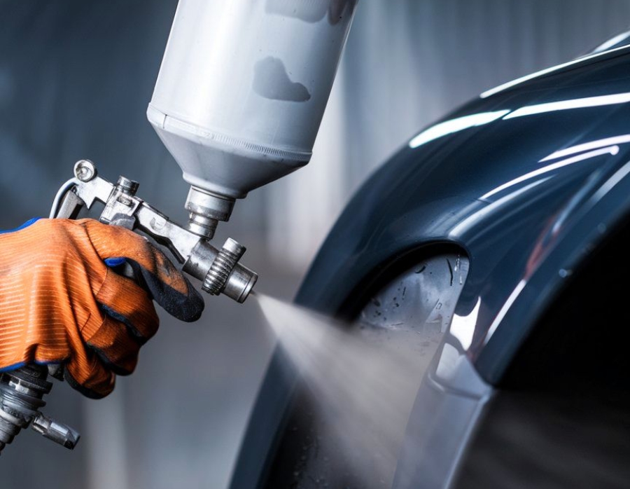 Fender Repair tech painting